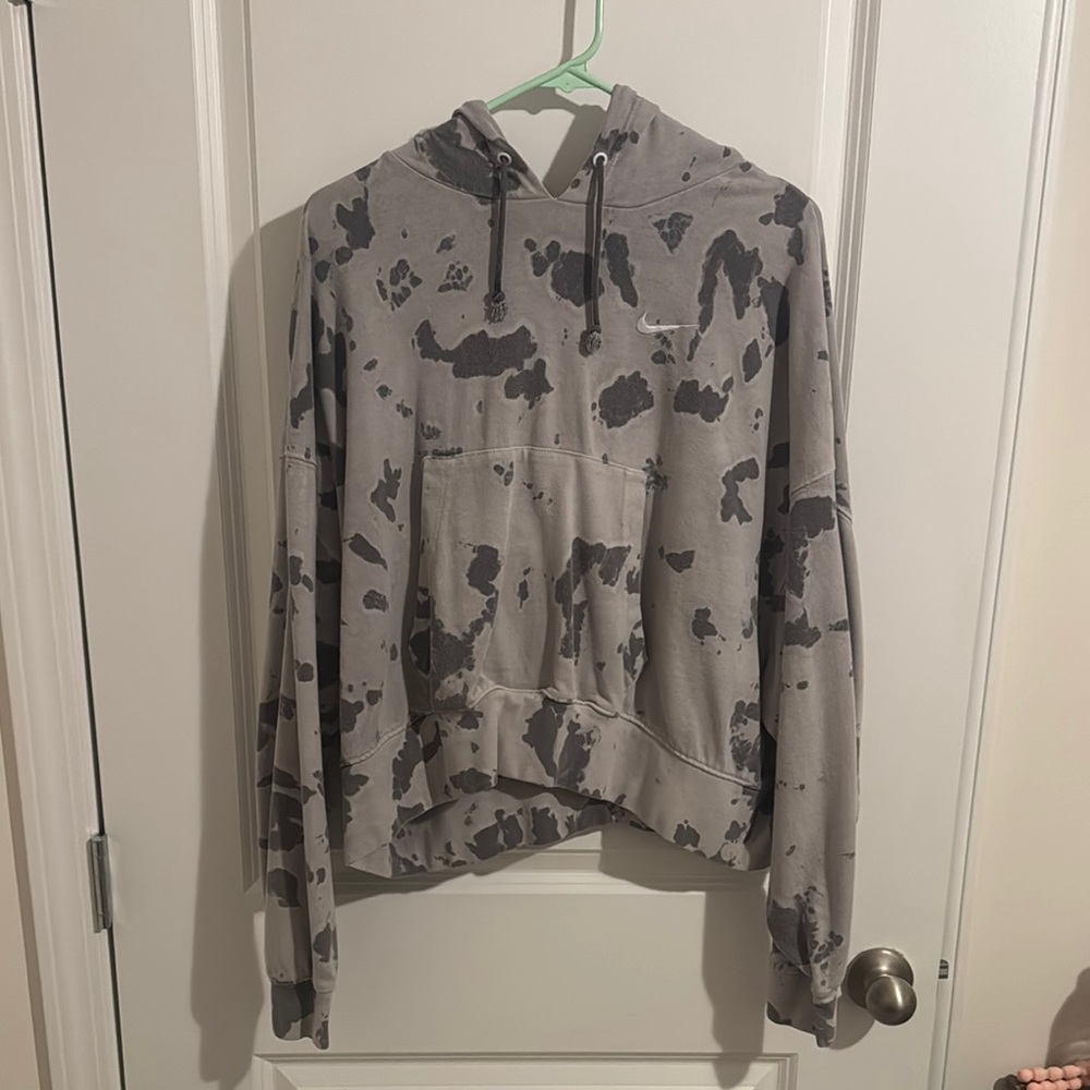 Gray and Black Splatter Hoodie